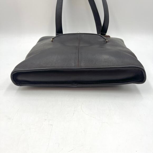 Vintage Coach Skinny Tote 9546 Brown Leather Handbag Purse - Picture 10 of 12